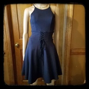 Aqua Women's  Corset Style Fit and Flare Dress